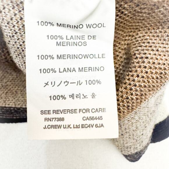 J. Crew 100% Merino Wool Striped Short Sleeve Sweater Top Size Small - Picture 4 of 7